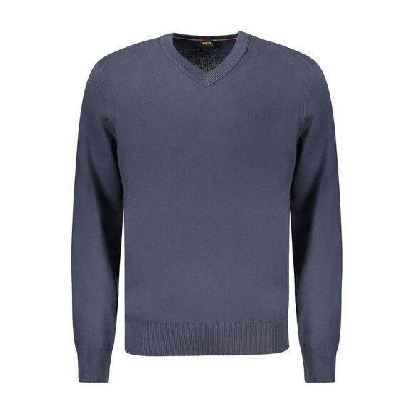 Hugo Boss Blue Cotton Men's Long-Sleeved Men's T-Shirt